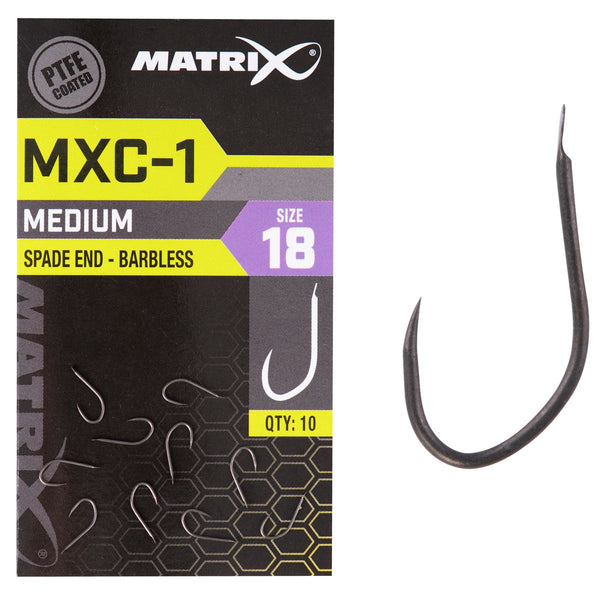 Matrix MXC-2 X-Strong Spade End Barbless Hooks - Fishing Tackle